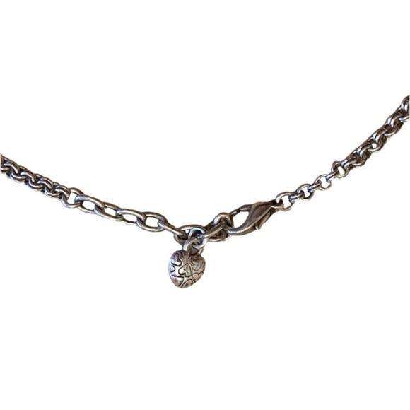 Vintage Brighton Silver-Tone Chain Blair Heart Shape Pendant Necklace - Picture 4 of 6